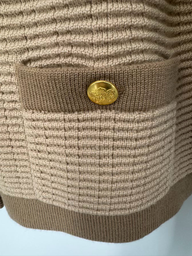 SPARTINA 449 Size L Latte Amelia Sweater Jacket NWT