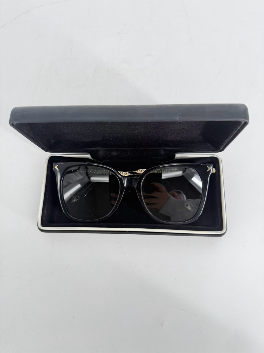 GIVENCHY Black & Gold Sunglasses w/ Case