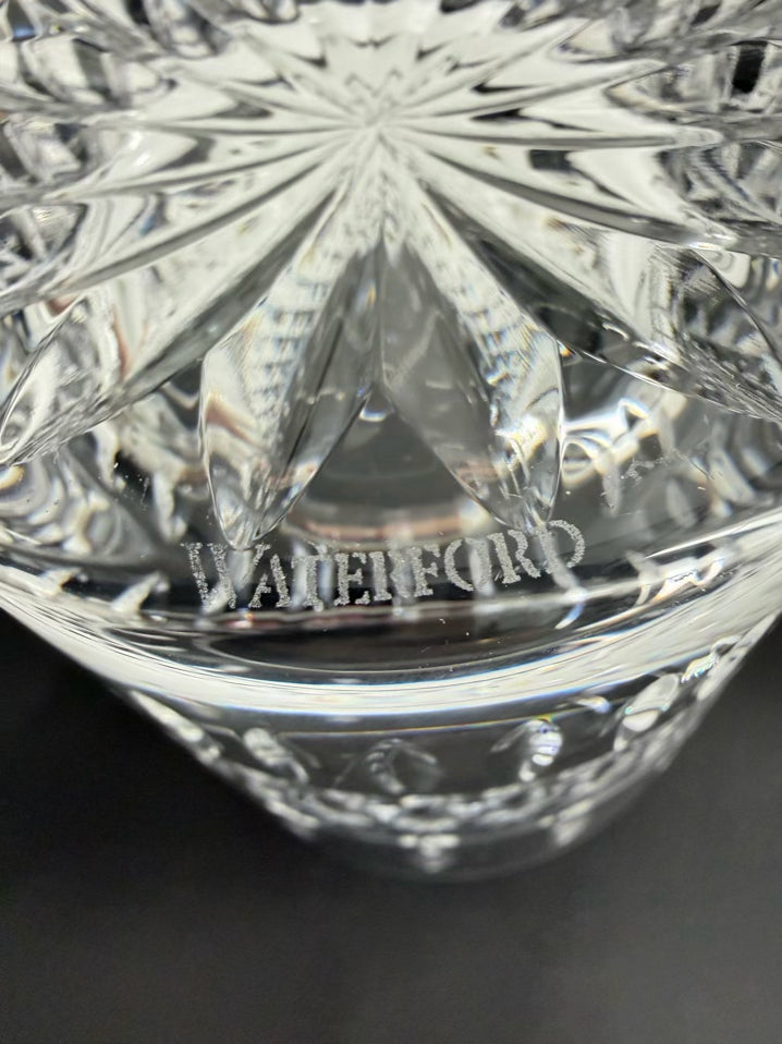 WATERFORD Clear Crystal Pair Of Irish Lace Rocks Glasses