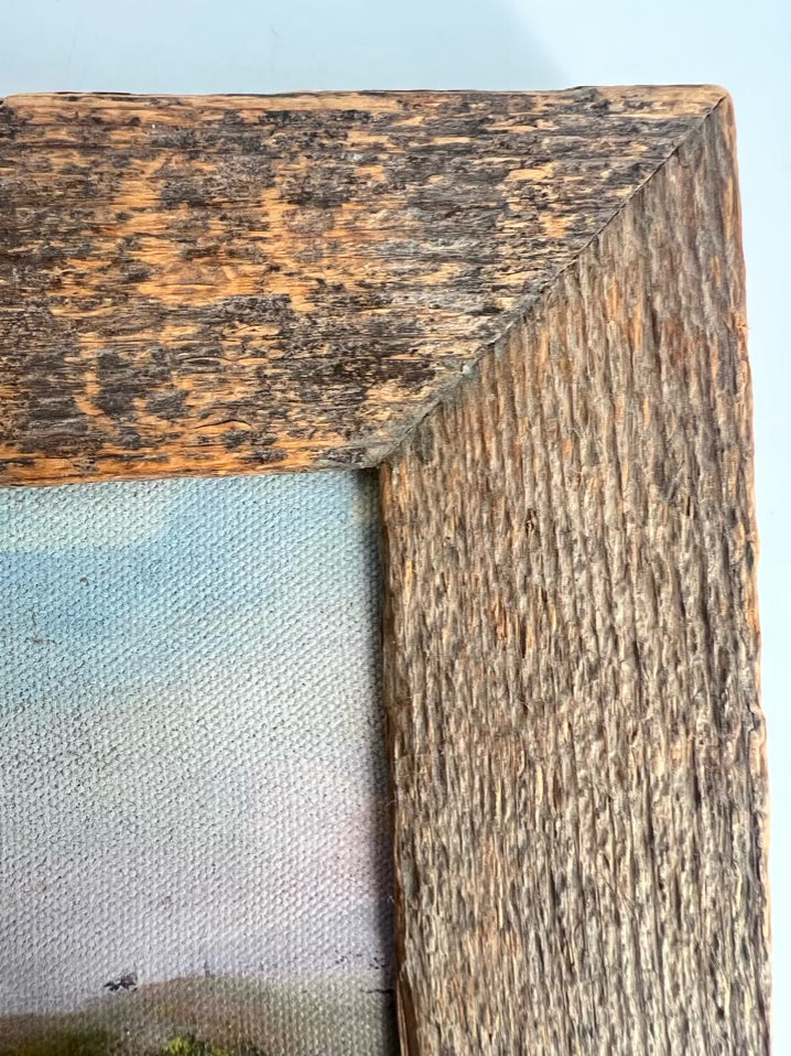 Barn Painting In Rustic Wood Frame