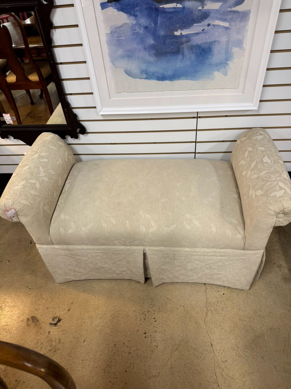 Ivory Roll Arm Bench