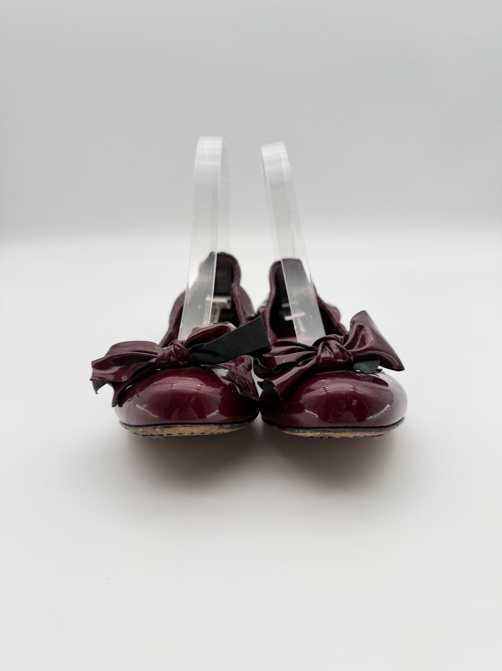 MIU MIU WMNS Size 37.5 Raspberry Leather Flats