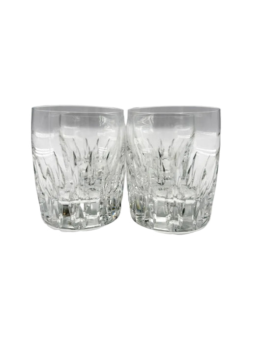 LENOX Firelight Clear Crystal Set Of 4 Double Old Fashioned Glasses