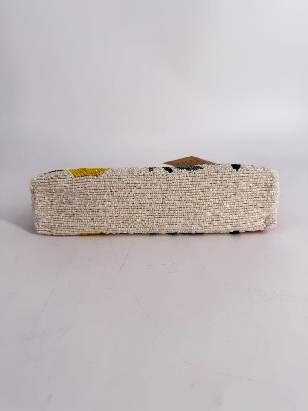 TIANA Citrus Beaded Green, White & Orange Fruit Clutch Bag NWT