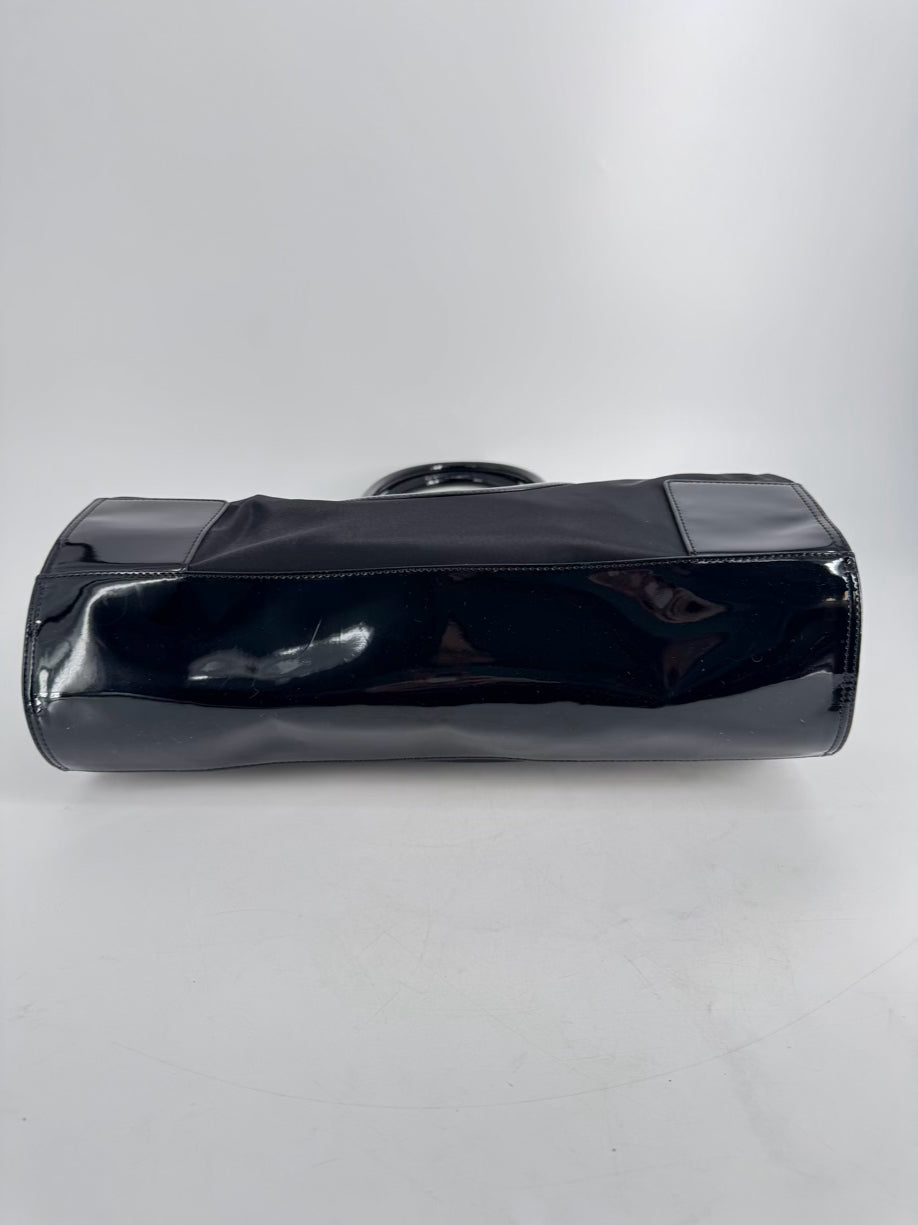 TORY BURCH Black Nylon Logo Tote Bag