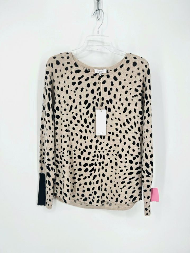 J. SOCIETY Size M Taupe & Black Cashmere Sweater NWT