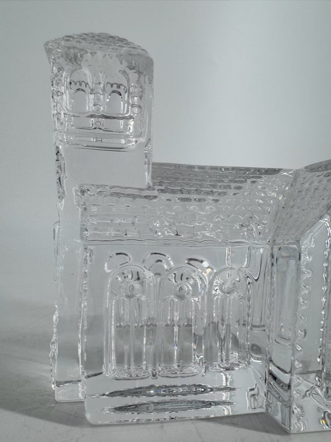 WATERFORD Clear Crystal Church Figurine