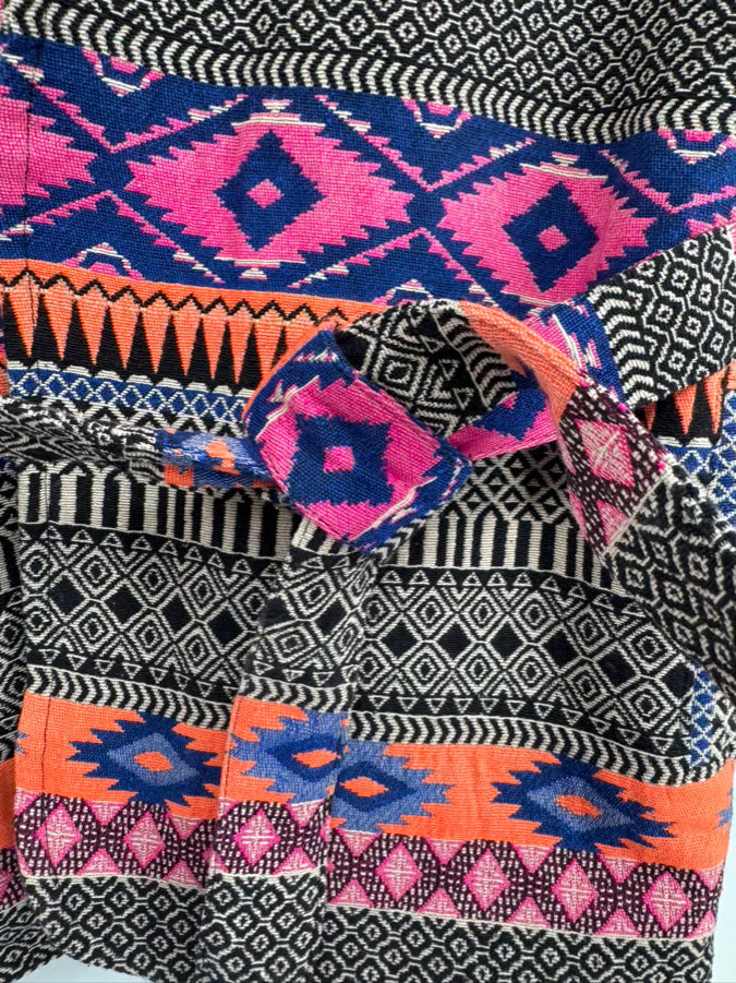 XIRENA Size S Black & Orange Belted Vest