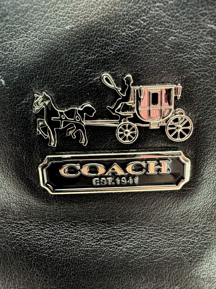 COACH Brooke Black Leather Hobo Bag