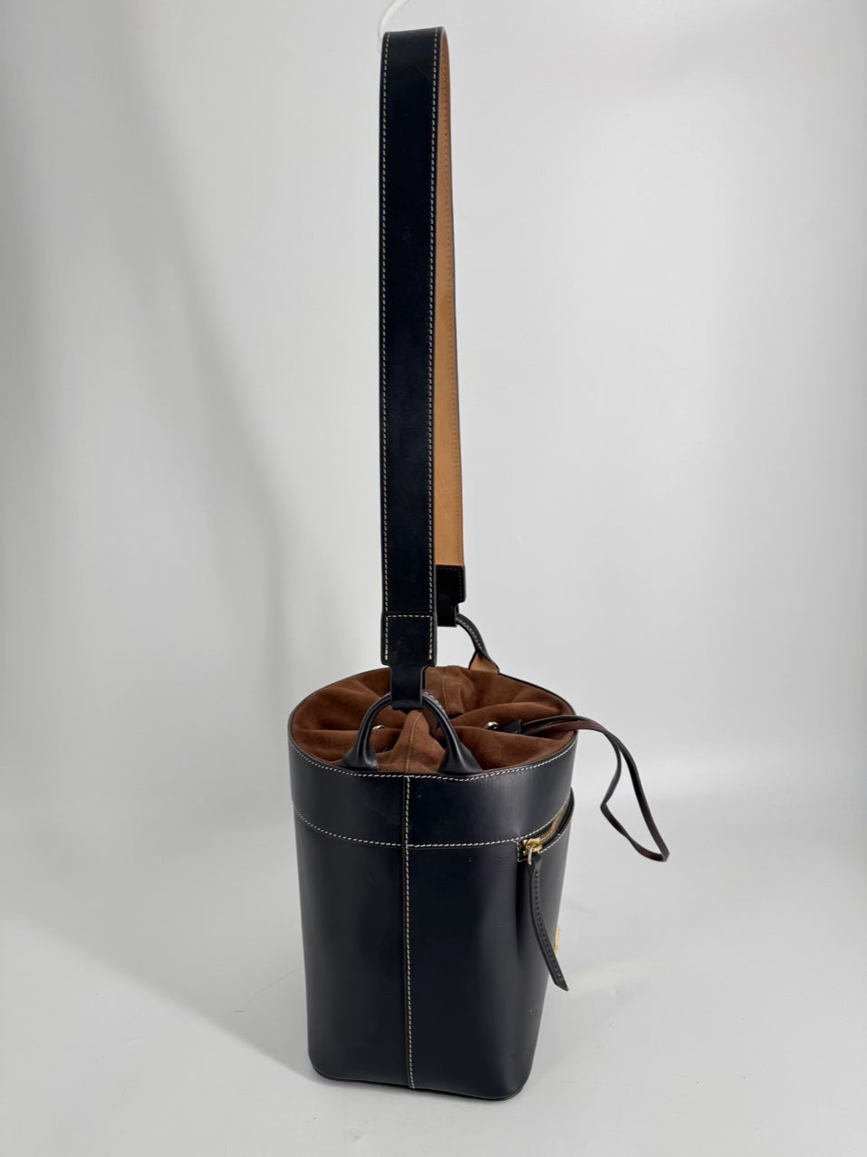 DOONEY & BOURKE Black & Brown Leather Bucket Bag