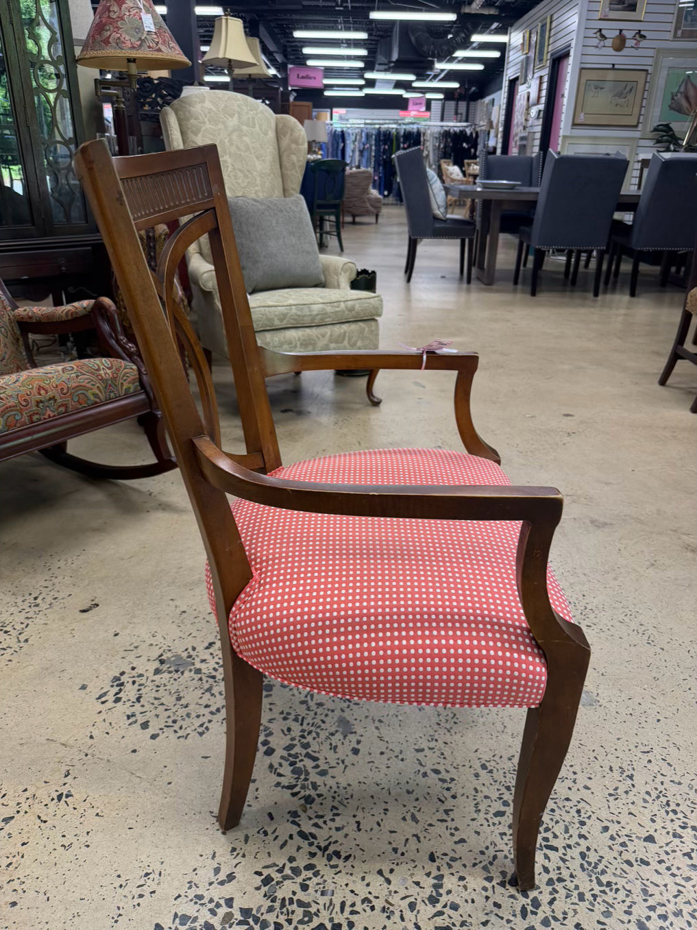 VINTAGE Wood Pair of Arm Chairs
