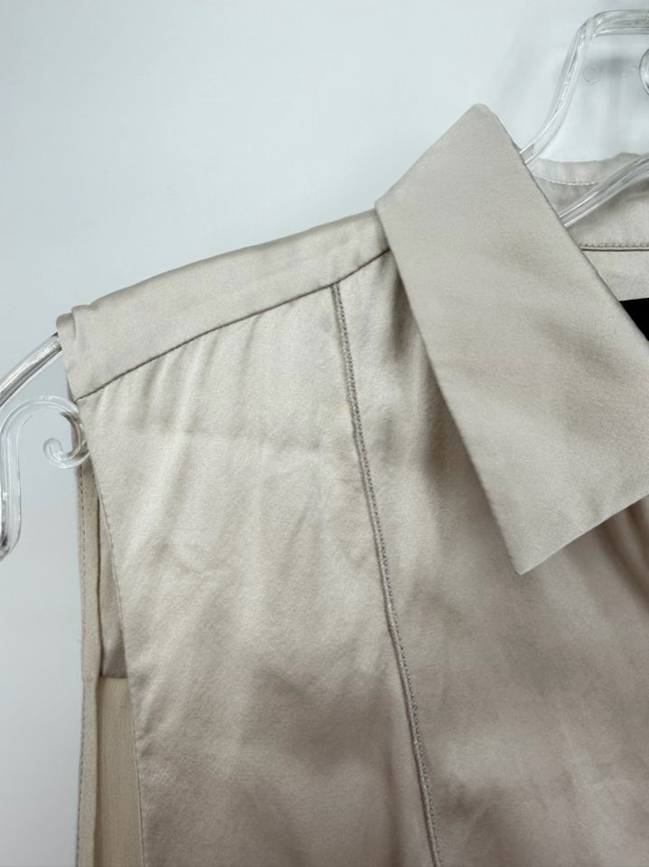 ALEXANDER WANG Size Wmn's 4 Champagne Silk Deconstructed Asymmetrical Tunic