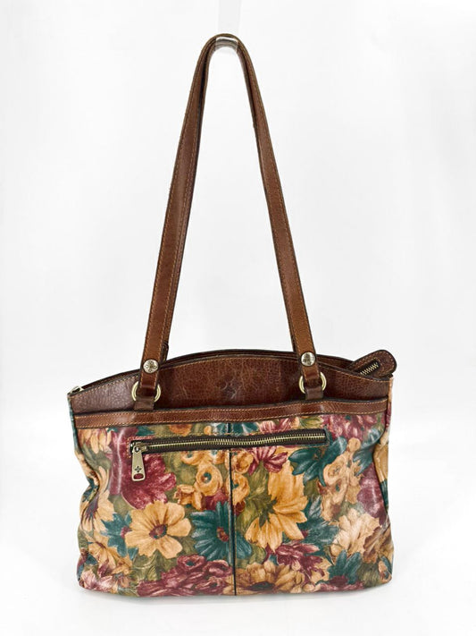 PATRICIA NASH Green & Red Floral Purse
