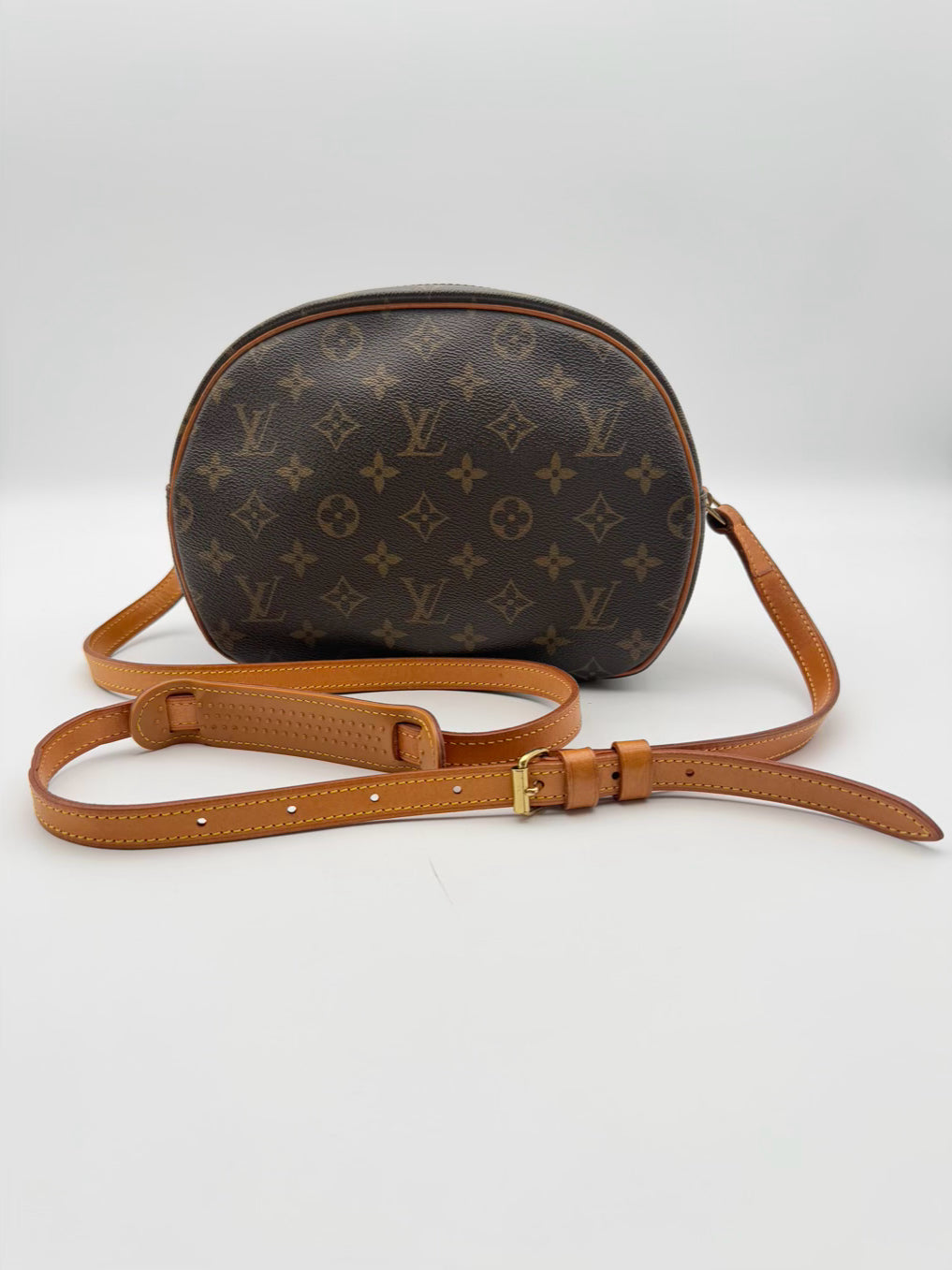 VINTAGE LOUIS VUITTON Brown Coated Canvas Monogram Blois Crossbody Bag