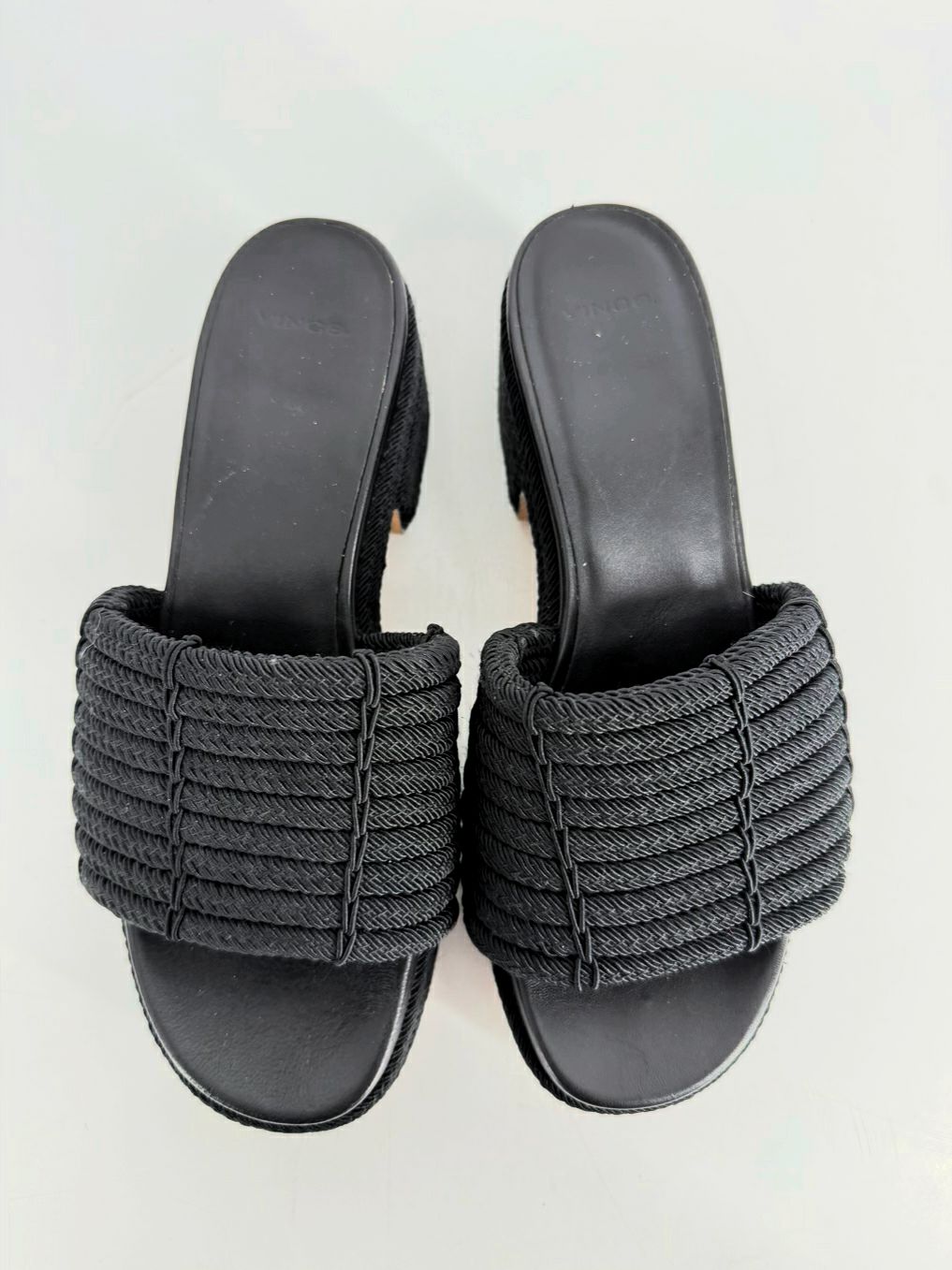 VINCE Size 40 Black Mesh Platforms