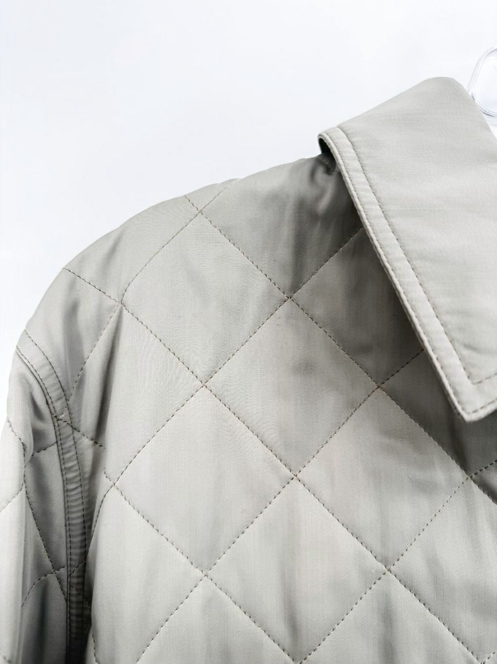 VINTAGE AGNONA Men's Size L Sage Quilted Button Up Jacket