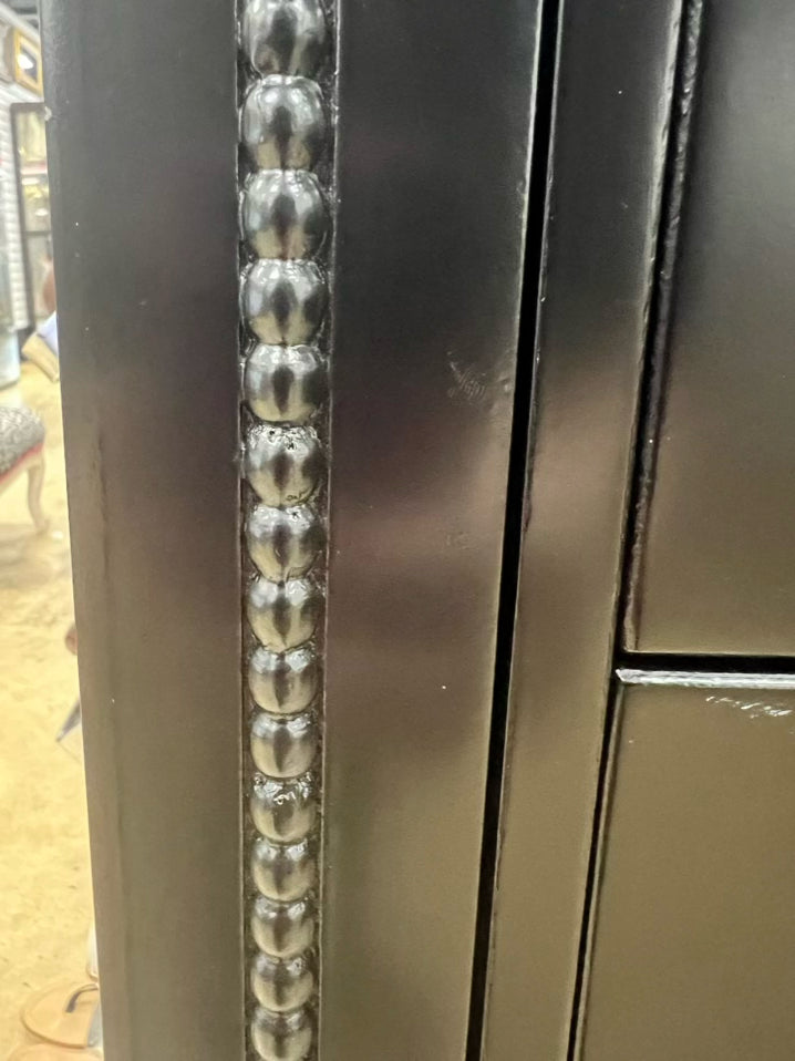 Black Wood Jewelry Cabinet w/ 6 Drawers