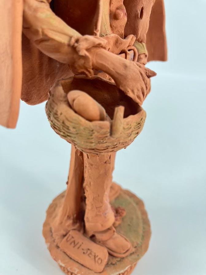 SIGNED Orange Terra Cotta A. Miguel Figure