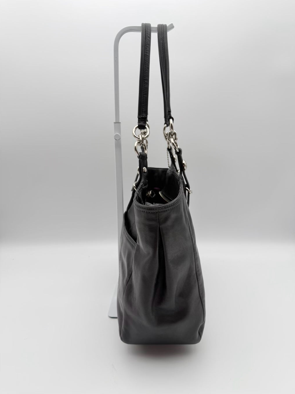 COACH Brooke Black Leather Hobo Bag
