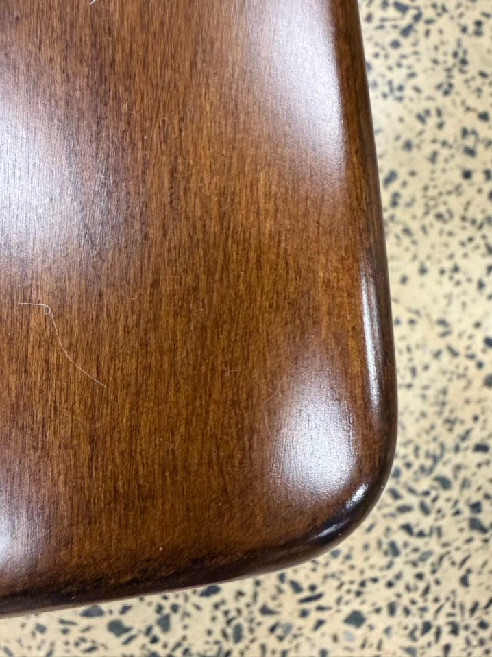 Brown & White Wood Round Table & 2 Chairs