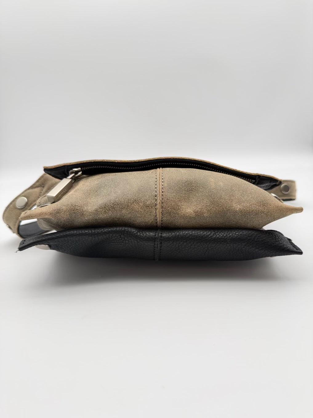 HAMMITT Montana Olive & Black Leather Crossbody Bag