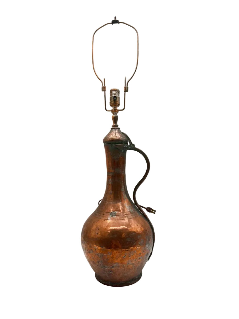 Copper Large Water Jug Lamp No Shade
