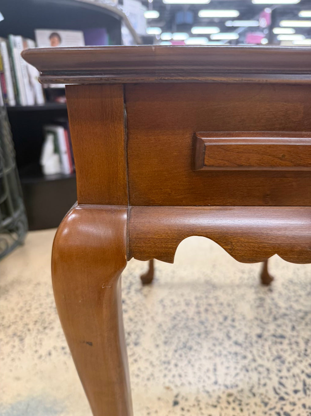 Medium Brown Wood Queen Ann Tea Table