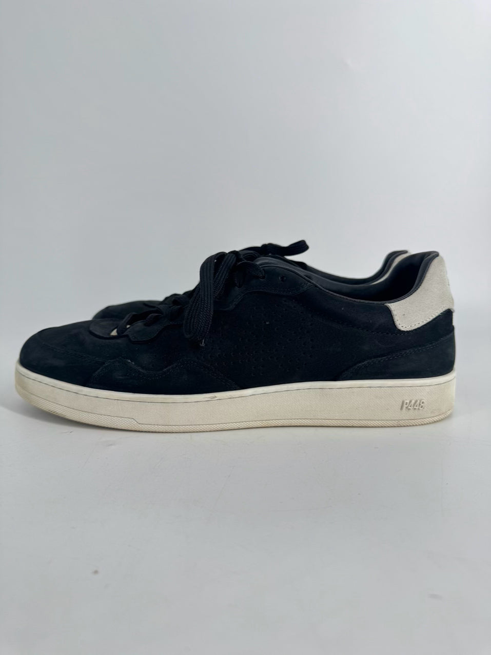 P448 x YAM Size 42 Black Suede Sneakers