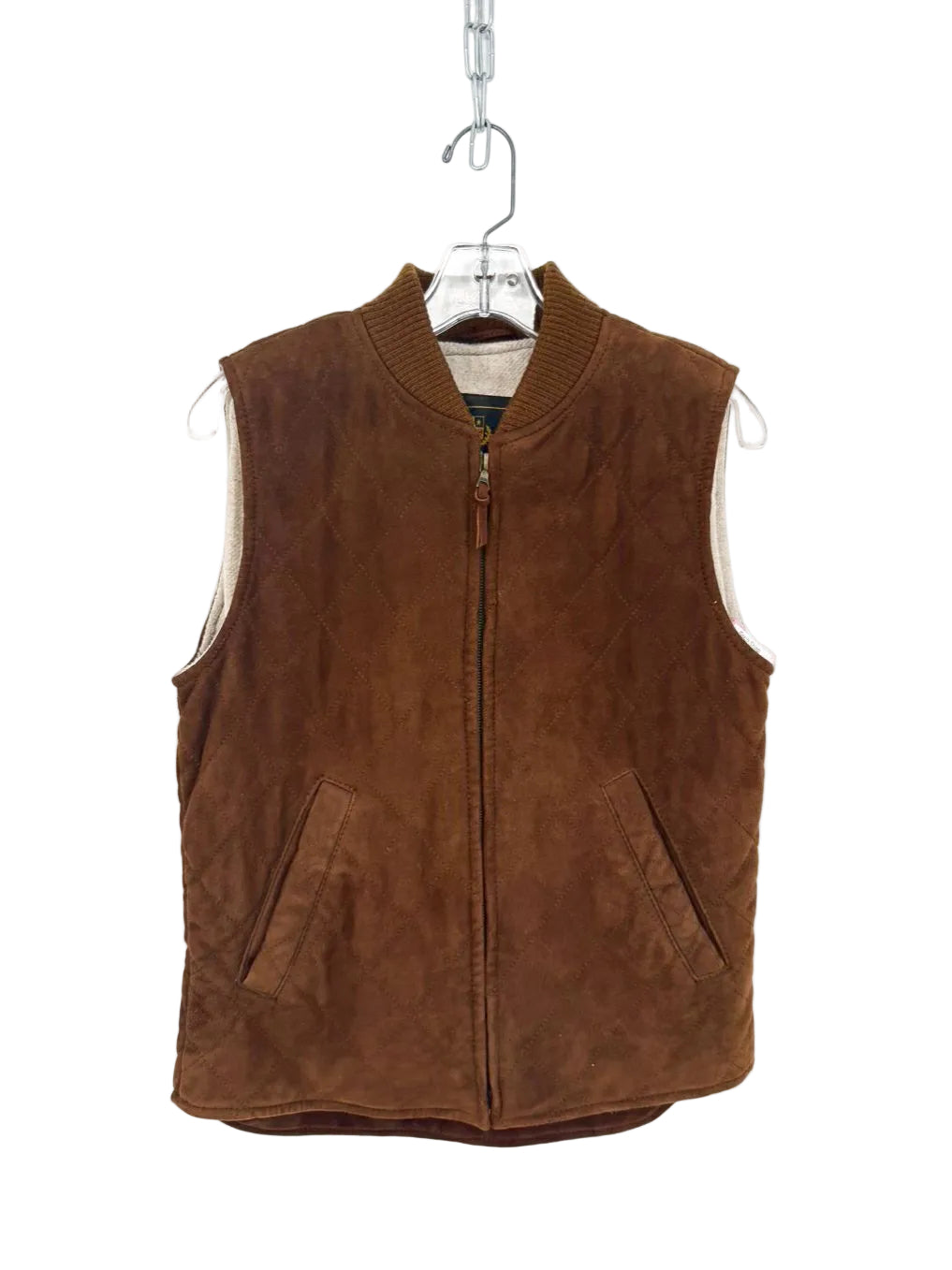 LORO PIANA Wmn's Size S Brown Cashmere Quilted Vest