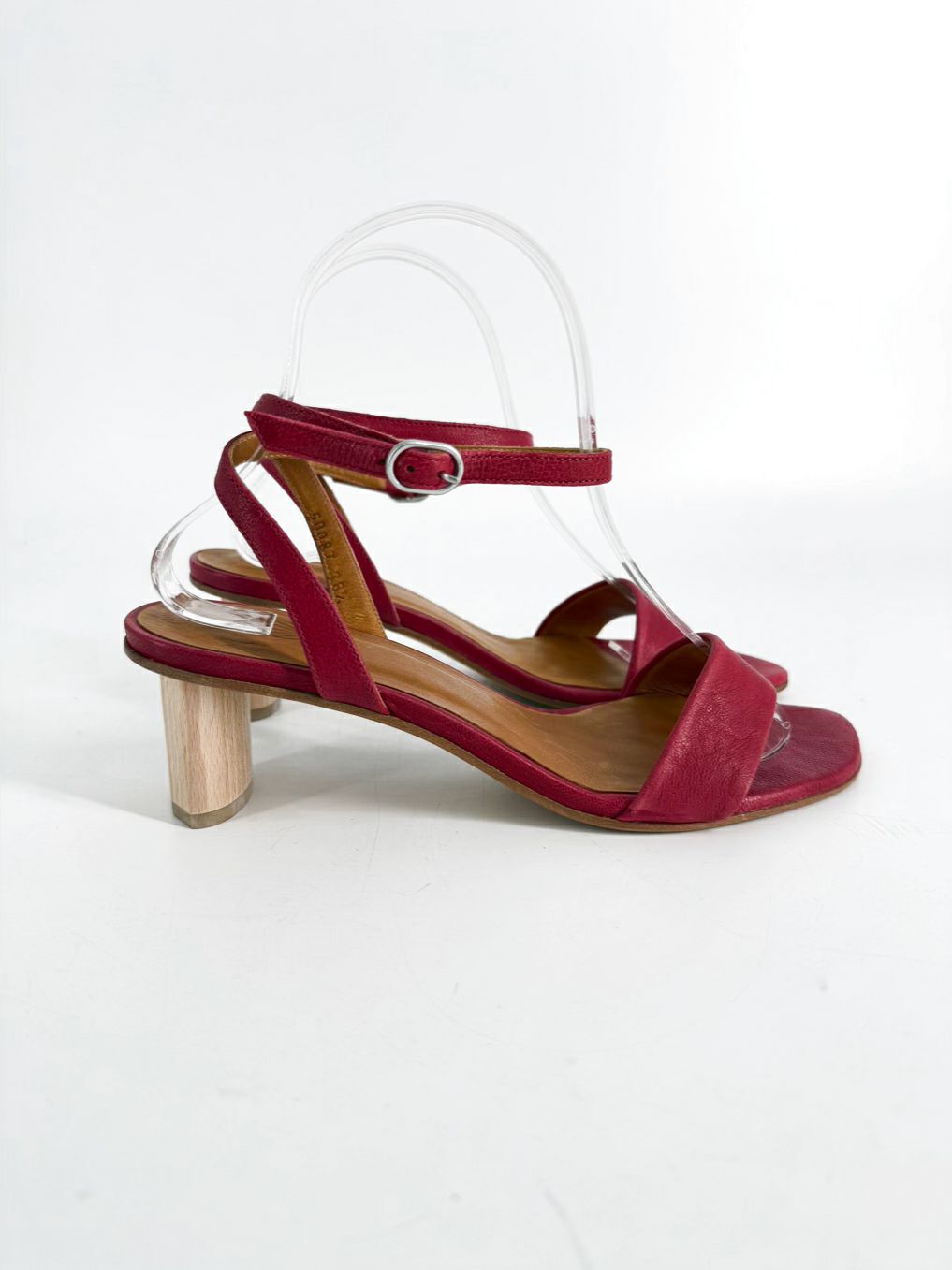 COCLICO Size 38.5 Red Leather Heels