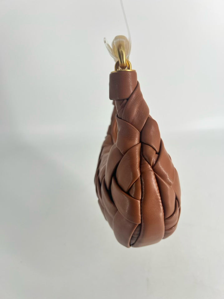 JW PEI Chestnut Woven Faux Leather Purse