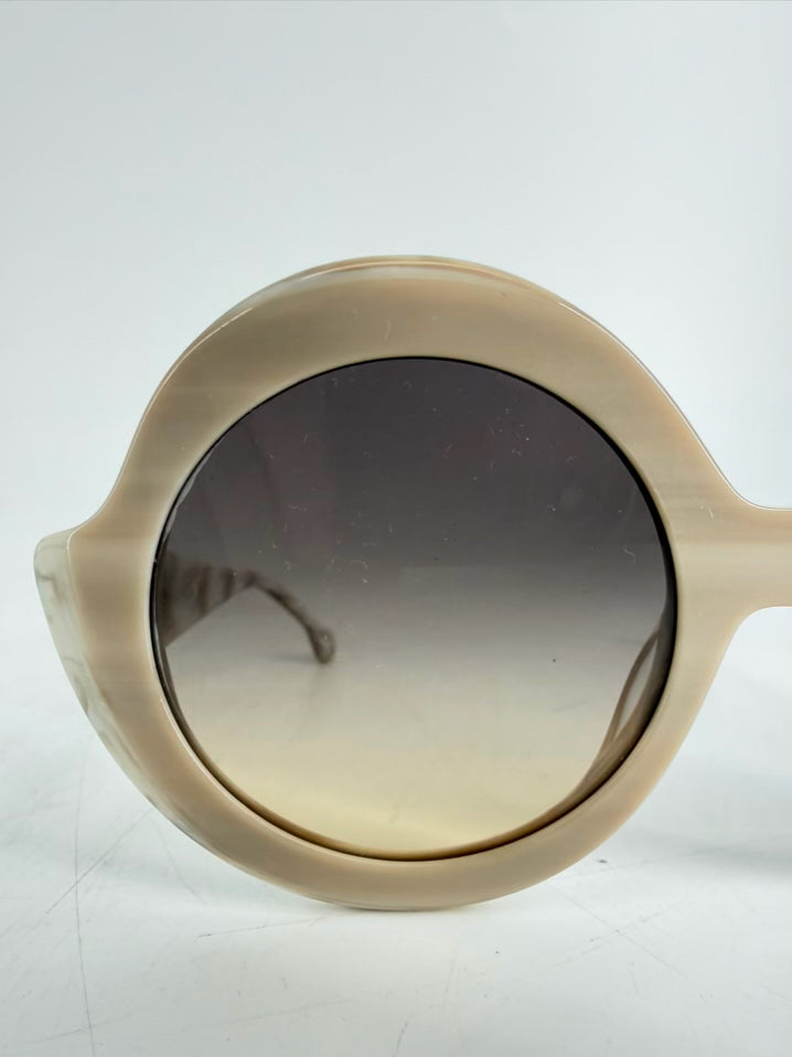 ALICE + OLIVIA Marble Cream & Brown Sunglasses