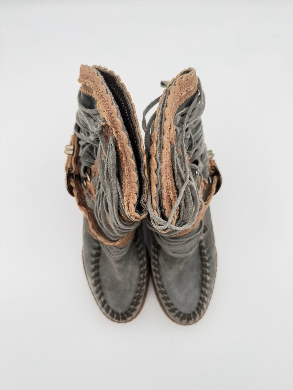 EL VAQUERO WMNS Size 36 Gray Tassel Booties