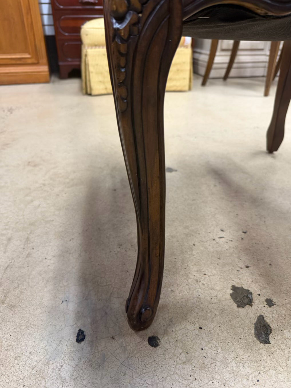 Black Faux Leather Nail Head Chair