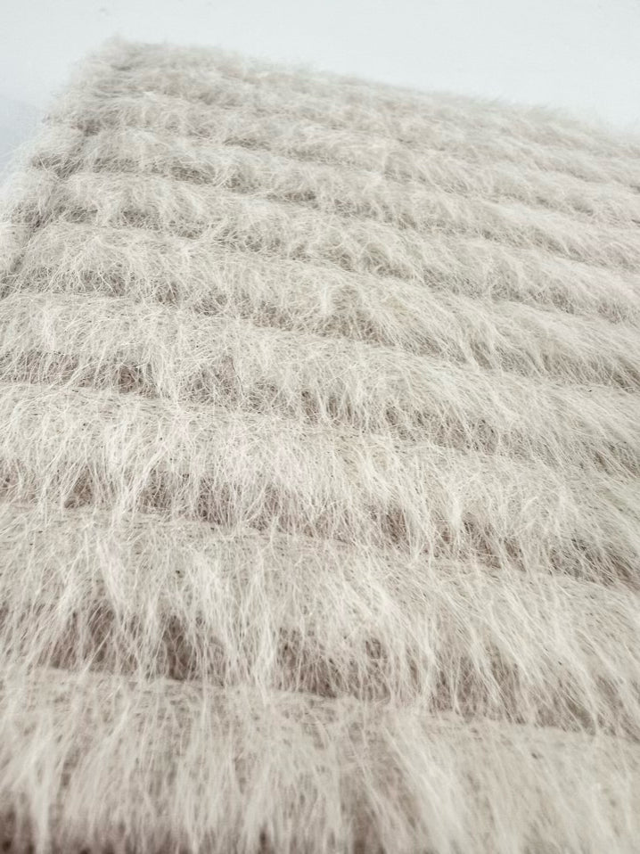 GARLAND Cream Faux Fur Giraffe Clutch