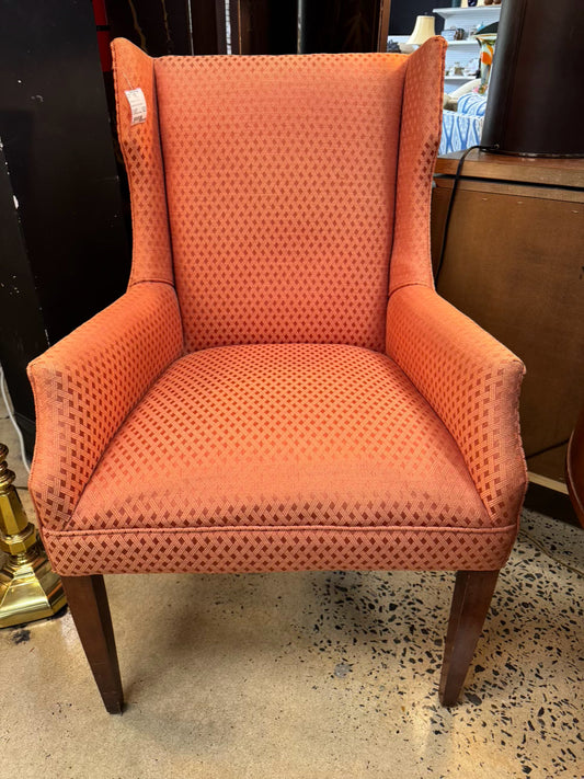 Salmon Wingback Chair
