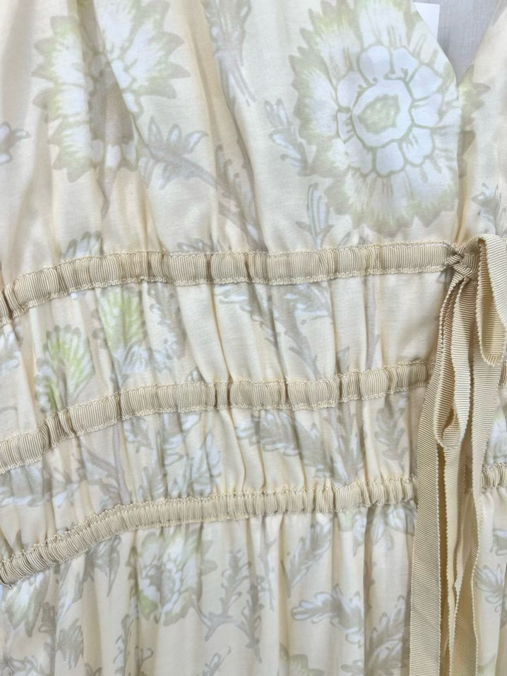 LULA KATE Size L Yellow Print Floral Dress NWT