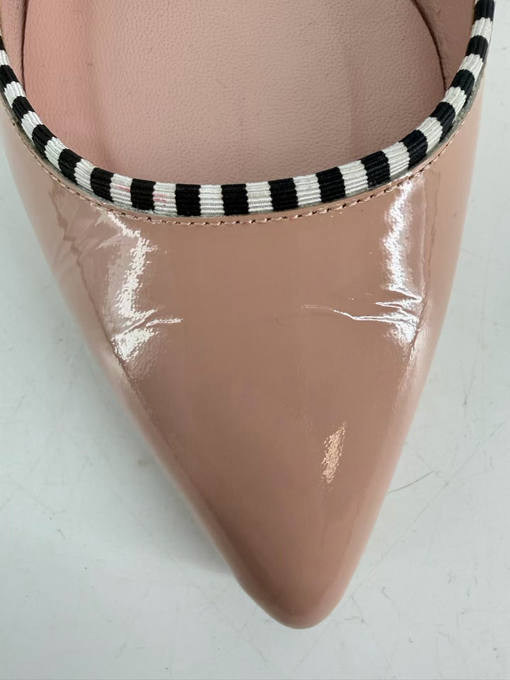 KATE SPADE Women's Size 7.5 Cream & Black Bow Detail Flats