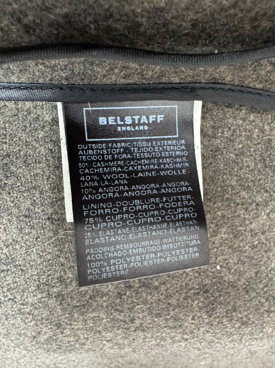 BELSTAFF Size 44 Moss Cashmere, Wool & Angora Full Length Coat