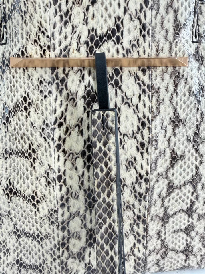 BRIAN ATWOOD Taupe Snakeskin Purse
