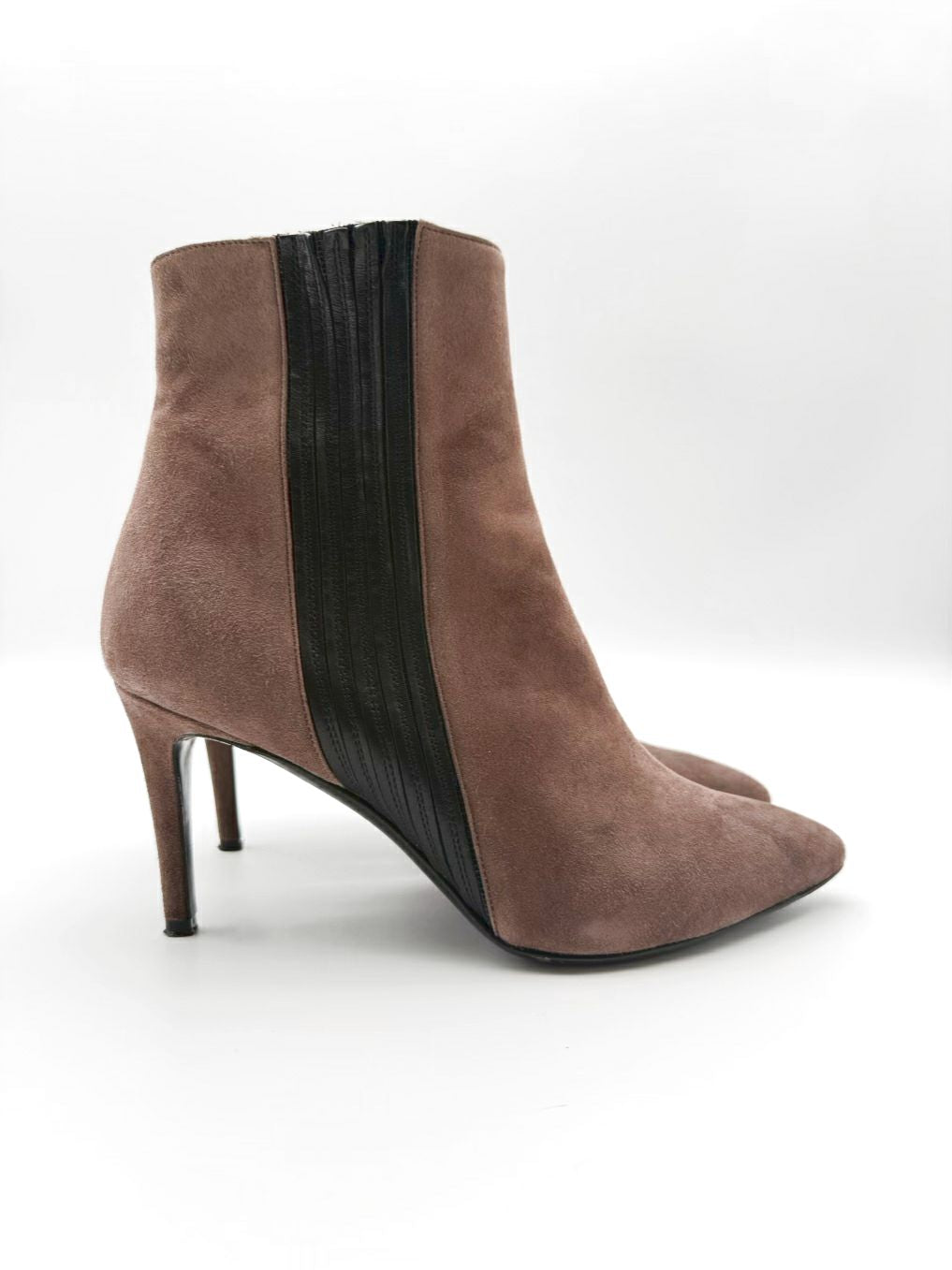 BARBARA BUI WMNS Size 38.5 Taupe Leather Booties