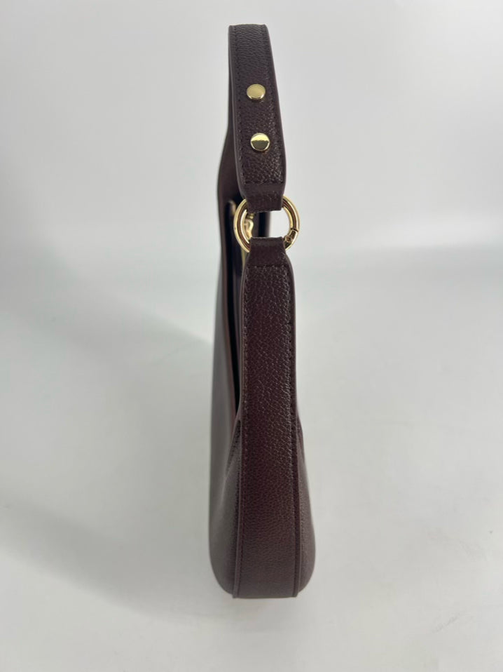 JW PEI Chocolate Faux Leather Evening Bag