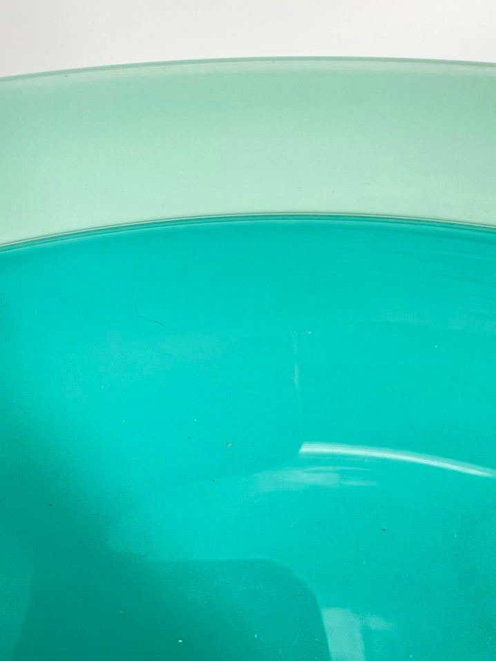 Aqua Glass Hand Blown Bowl