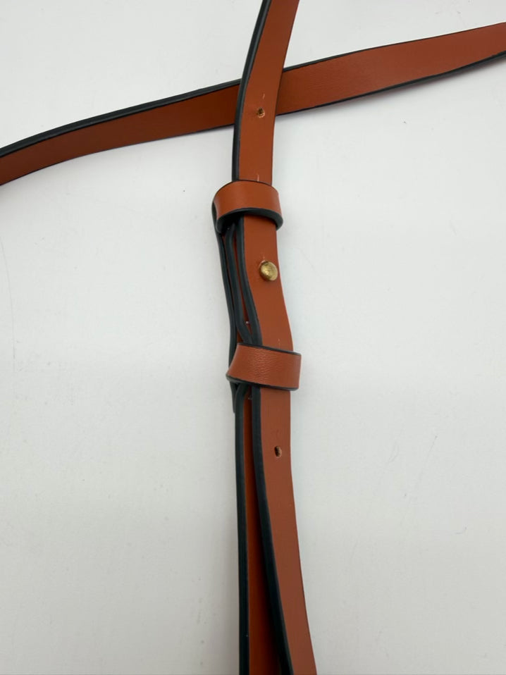 TORY BURCH Miller Chestnut Leather Crossbody Bag