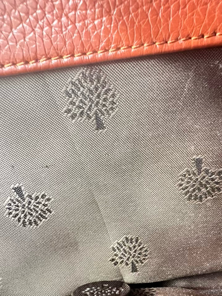 MULBERRY Cream & Brown Leather Clutch Bag