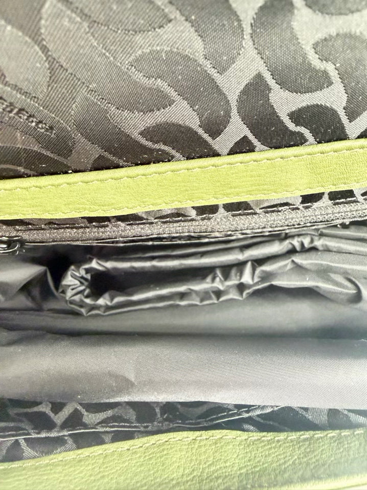 REBECCA MINKOFF Olive Chevron Leather Crossbody Bag