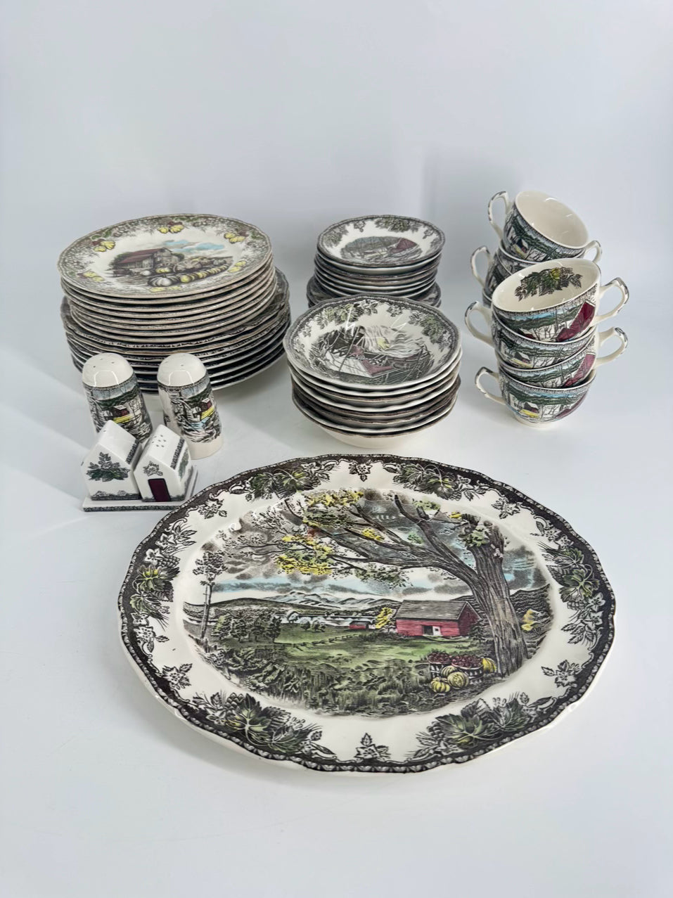 JOHNSON BROS. "The Friendly Village" Dinner Setting for 8