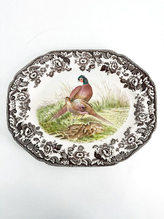 SPODE China Woodland Pheasants Platter