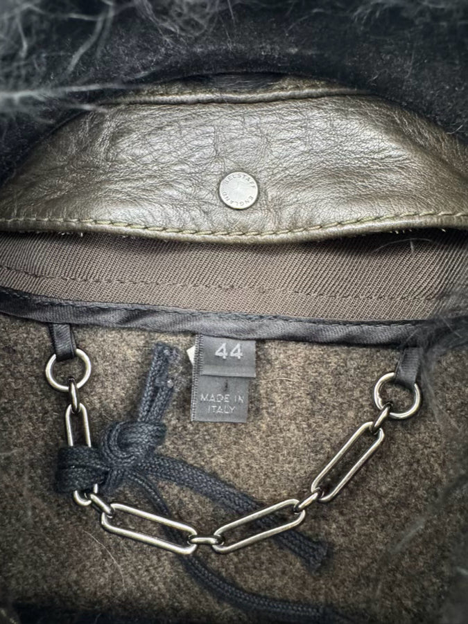 BELSTAFF Size 44 Moss Cashmere, Wool & Angora Full Length Coat