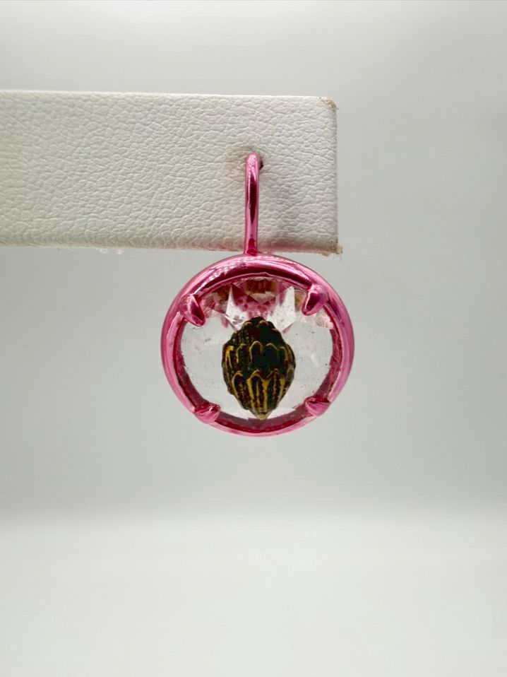 KURT GEIGER Mettalic Pink Earring & Ring Set